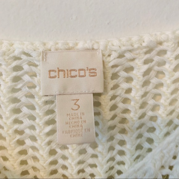 Chicos Open Knit Sweater Size 3/XL - Picture 5 of 8